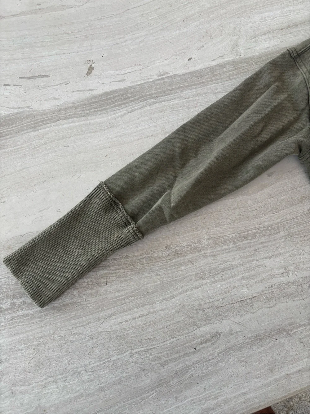 Free People Washed Olive Hooded Drawstring Jacket